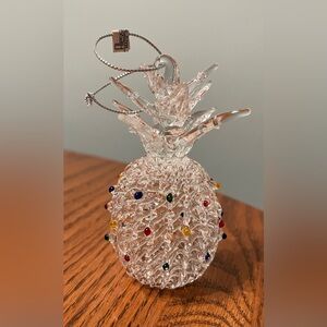 Vintage Alessandra Pineapple Spun Glass Christmas Ornament
